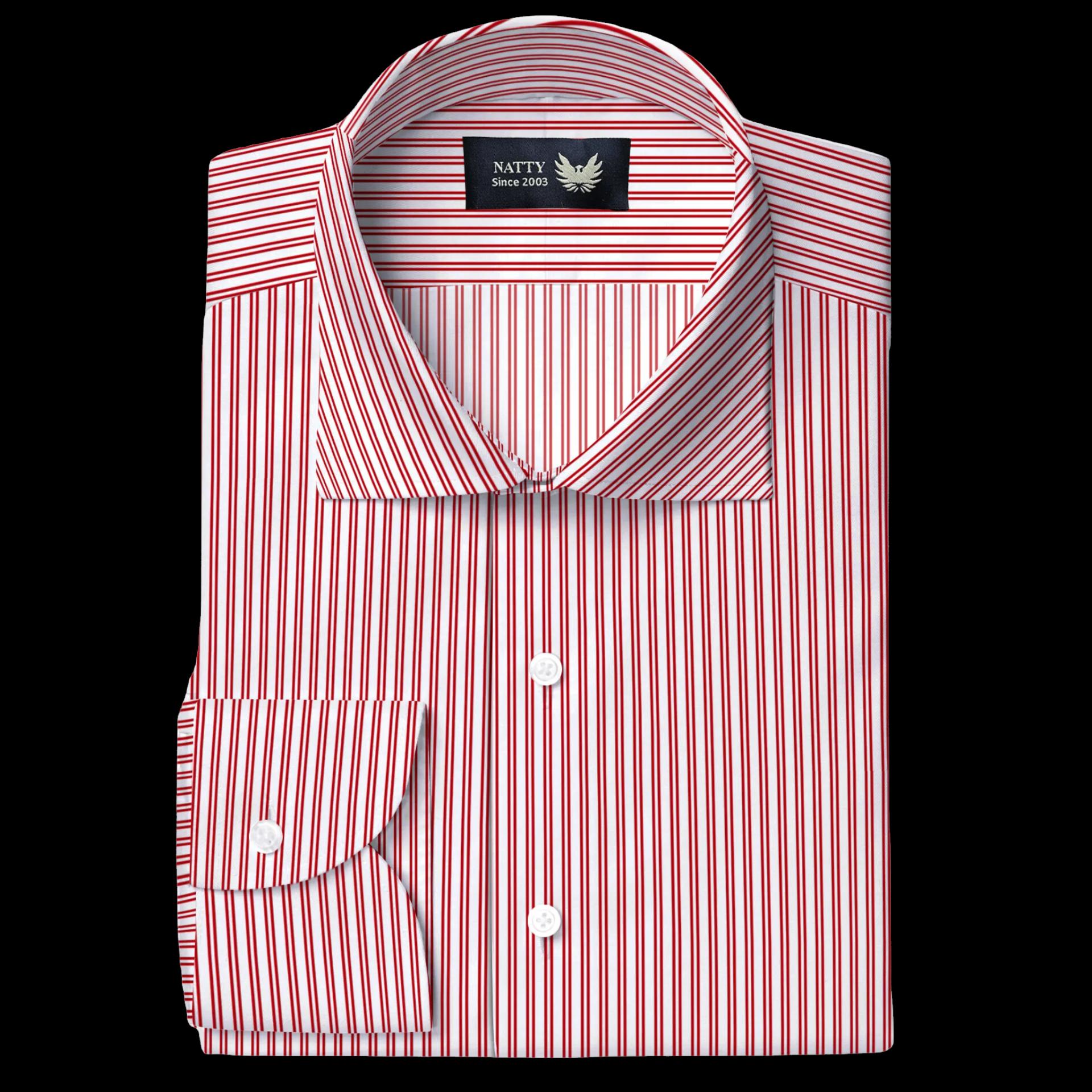 Pink Twin Pin Stripes Herringbone Wrinkle Resistant