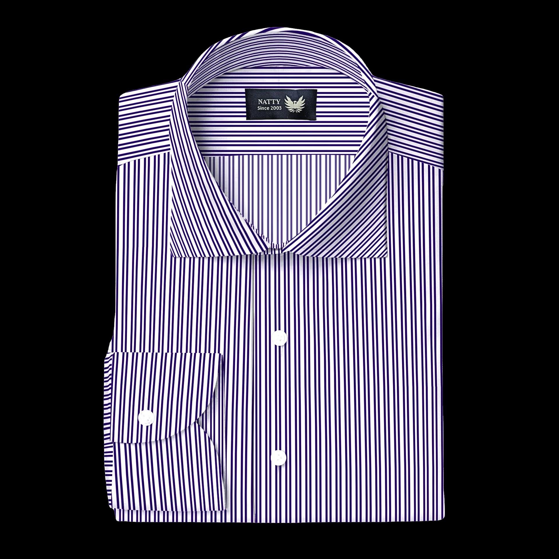 Navy Twin Stripes Herringbone