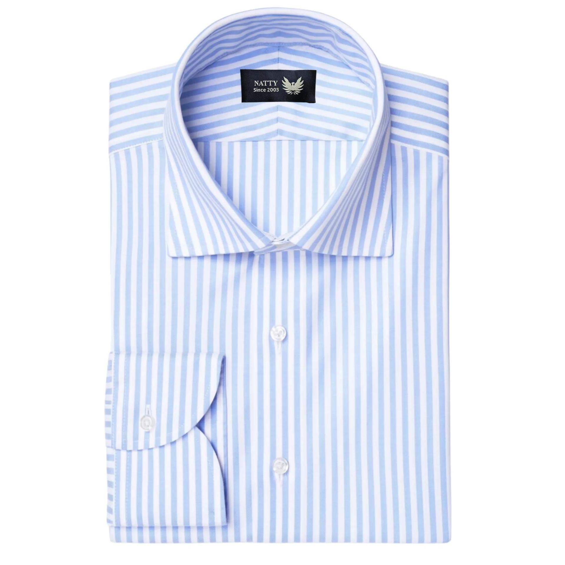 Sky Blue Bengal Stripes Herringbone