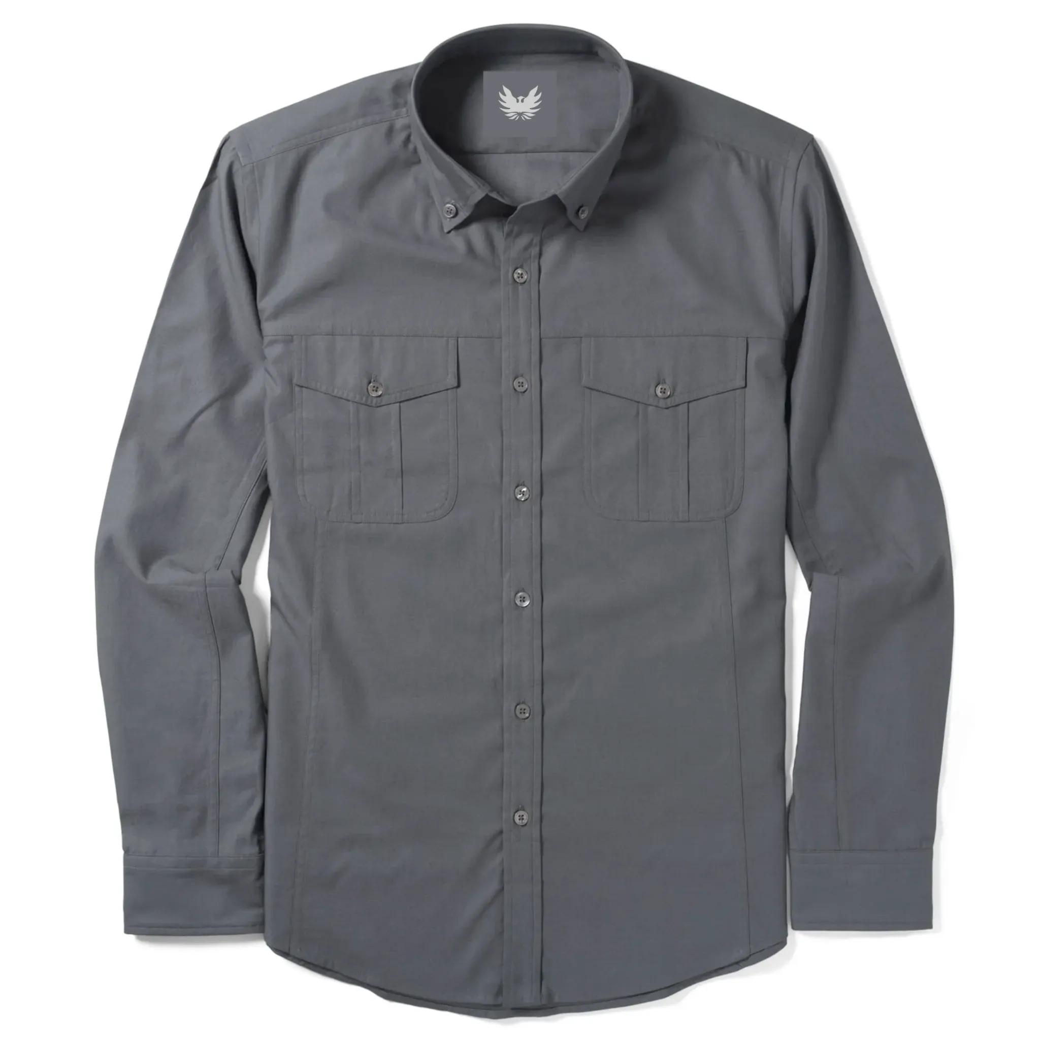 Charcoal Grey Full Sleeves Utility Shirt image